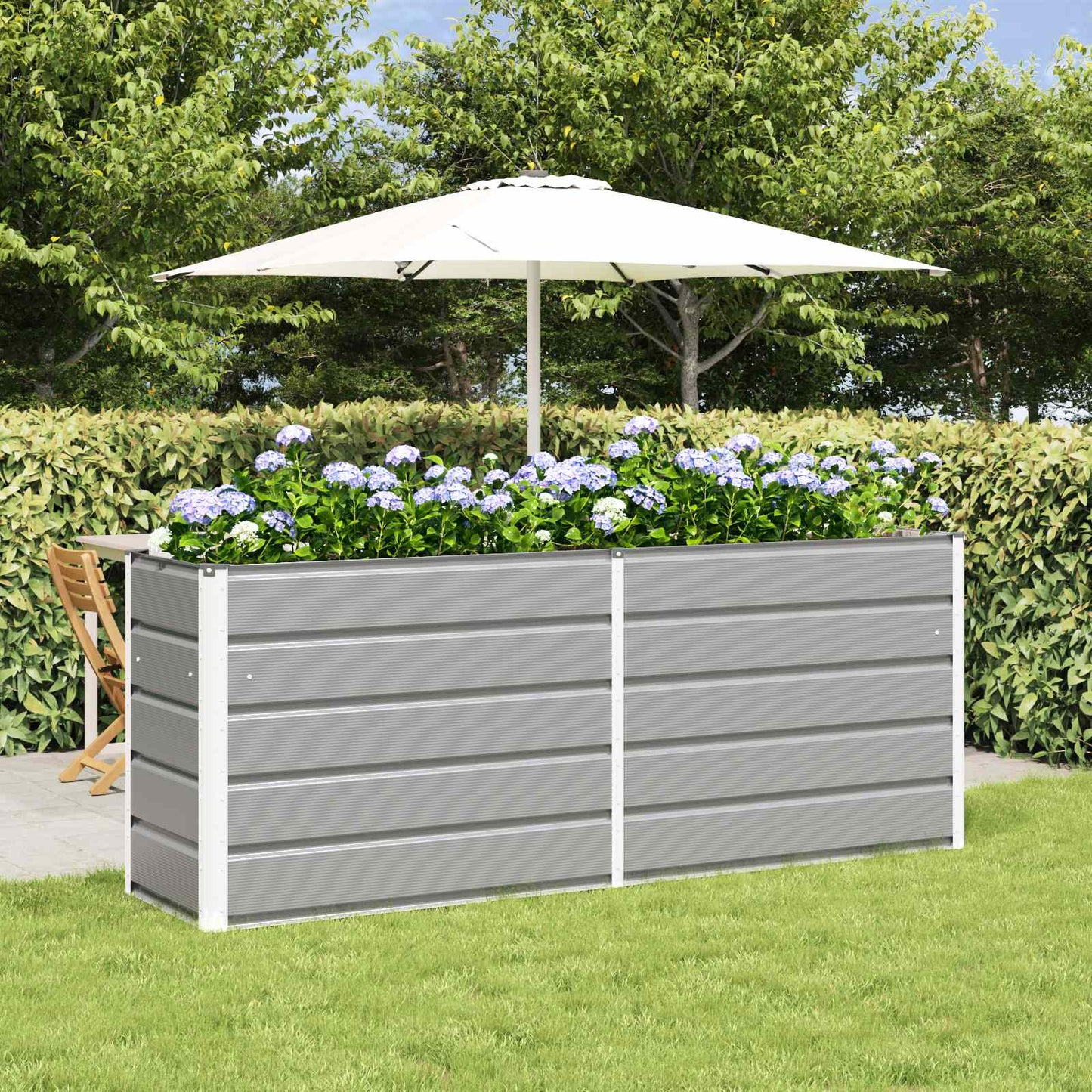 Fioriera Grigio chiaro 480 x 50 x 45 cm Acciaio zincato