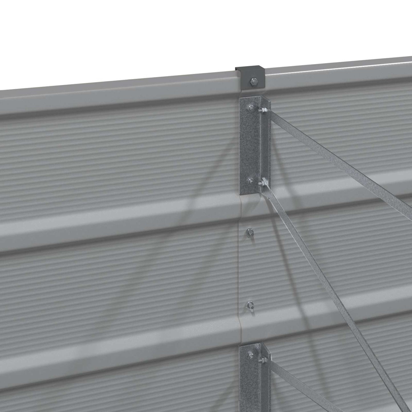 Fioriera Grigio chiaro 290 x 50 x 45 cm Acciaio zincato