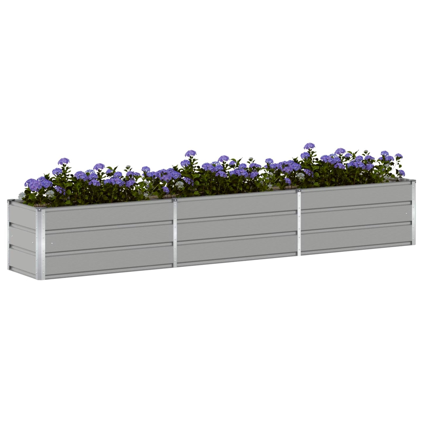 Fioriera Grigio chiaro 290 x 50 x 45 cm Acciaio zincato