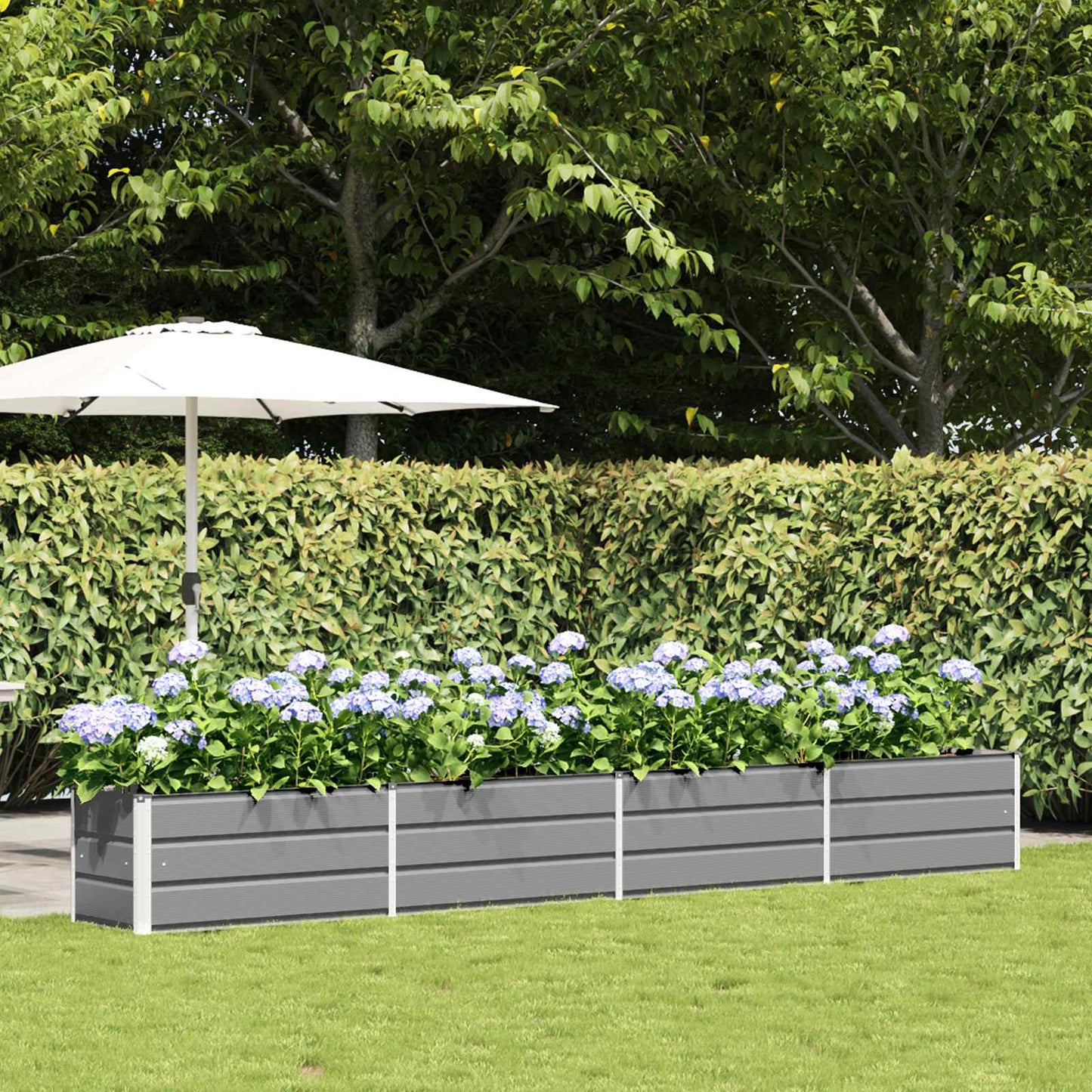 Fioriera Grigio chiaro 385 x 50 x 45 cm Acciaio zincato