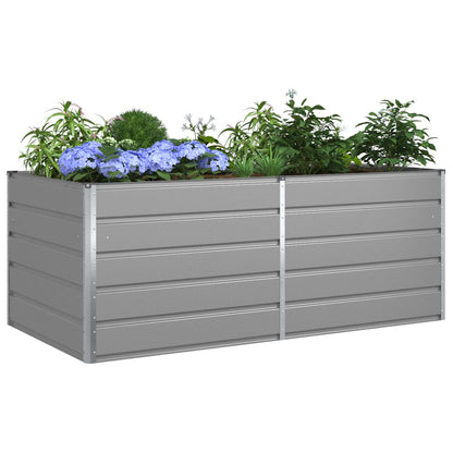 Fioriera Grigio chiaro 195 x 100 x 75 cm Acciaio zincato