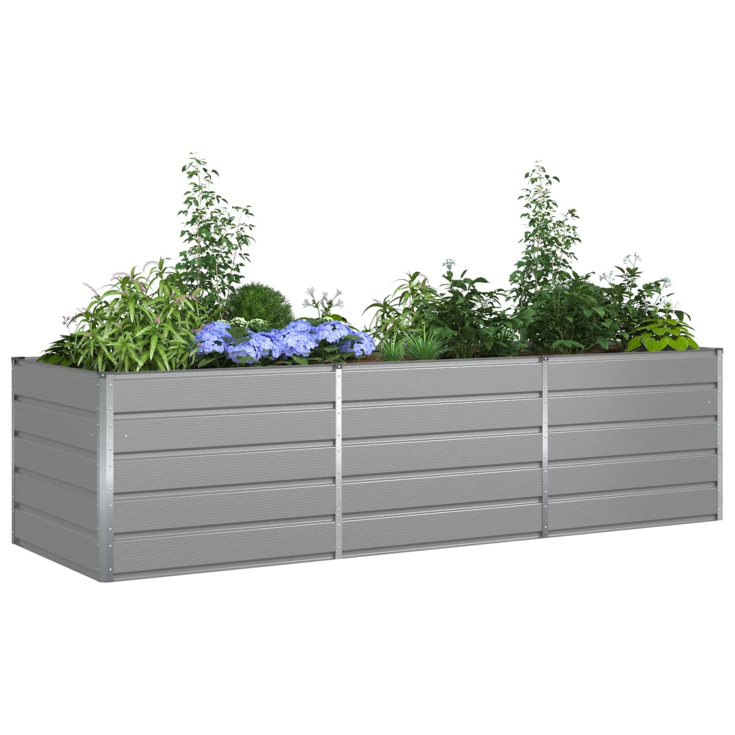 Fioriera Grigio chiaro 290 x 100 x 75 cm Acciaio zincato