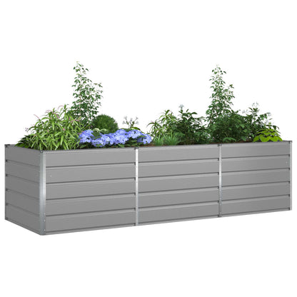 Fioriera Grigio chiaro 290 x 100 x 75 cm Acciaio zincato