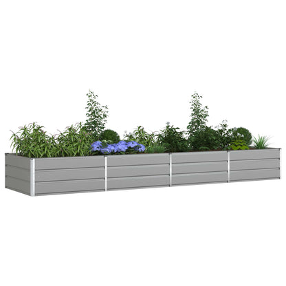 Fioriera Grigio chiaro 385 x 100 x 45 cm Acciaio zincato