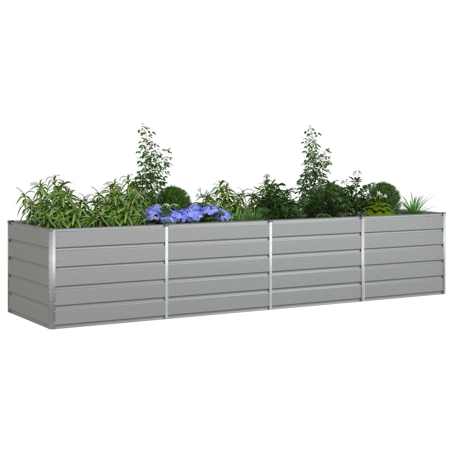 Fioriera Grigio chiaro 385 x 100 x 75 cm Acciaio zincato