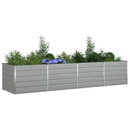 Fioriera Grigio chiaro 385 x 100 x 75 cm Acciaio zincato