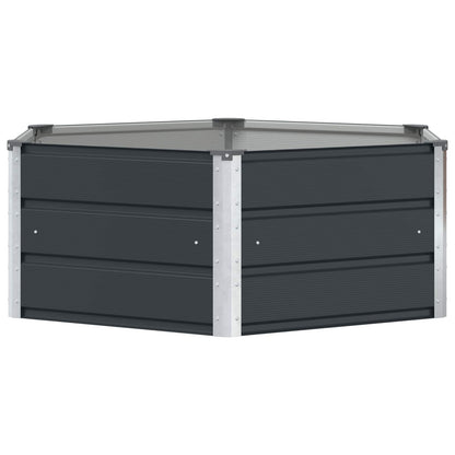 Fioriera Antracite 129 x 129 x 45 cm Acciaio