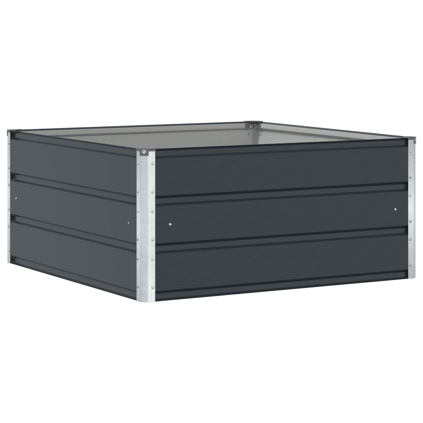 Fioriera Antracite 100 x 100 x 45 cm Acciaio