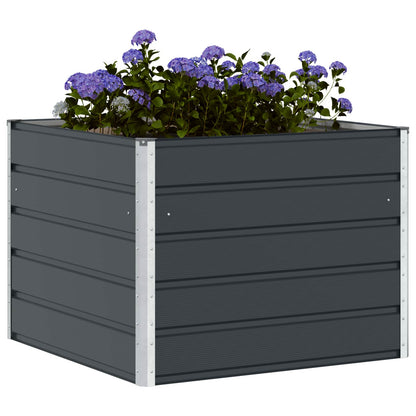 Fioriera Antracite 100 x 100 x 75 cm Acciaio