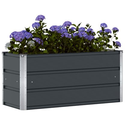 Fioriera Antracite 100 x 40 x 45 cm Acciaio