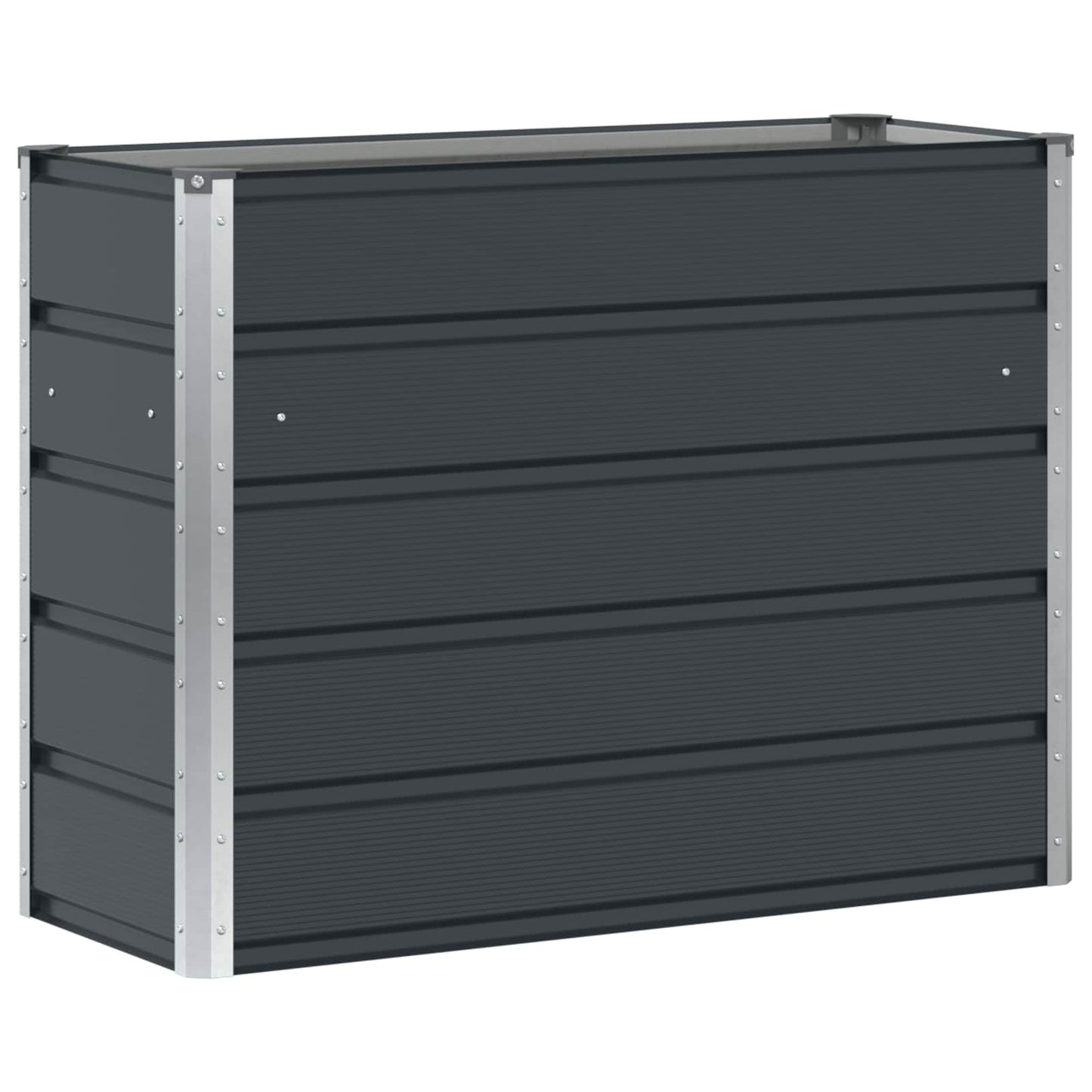 Fioriera Antracite 100 x 40 x 75 cm Acciaio
