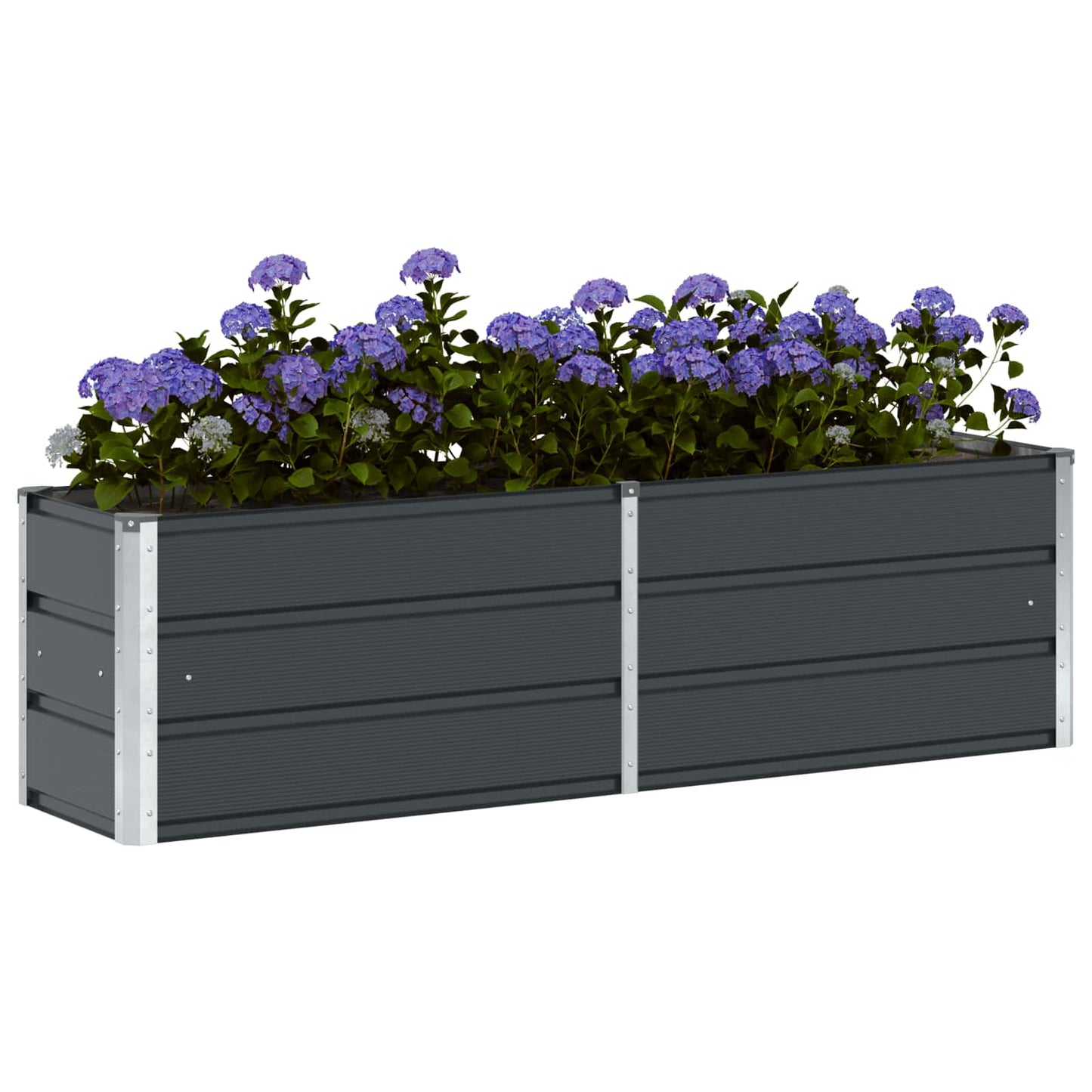 Fioriera Antracite 160 x 40 x 45 cm Acciaio