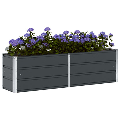 Fioriera Antracite 160 x 40 x 45 cm Acciaio