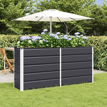 Fioriera Antracite 160 x 40 x 75 cm Acciaio
