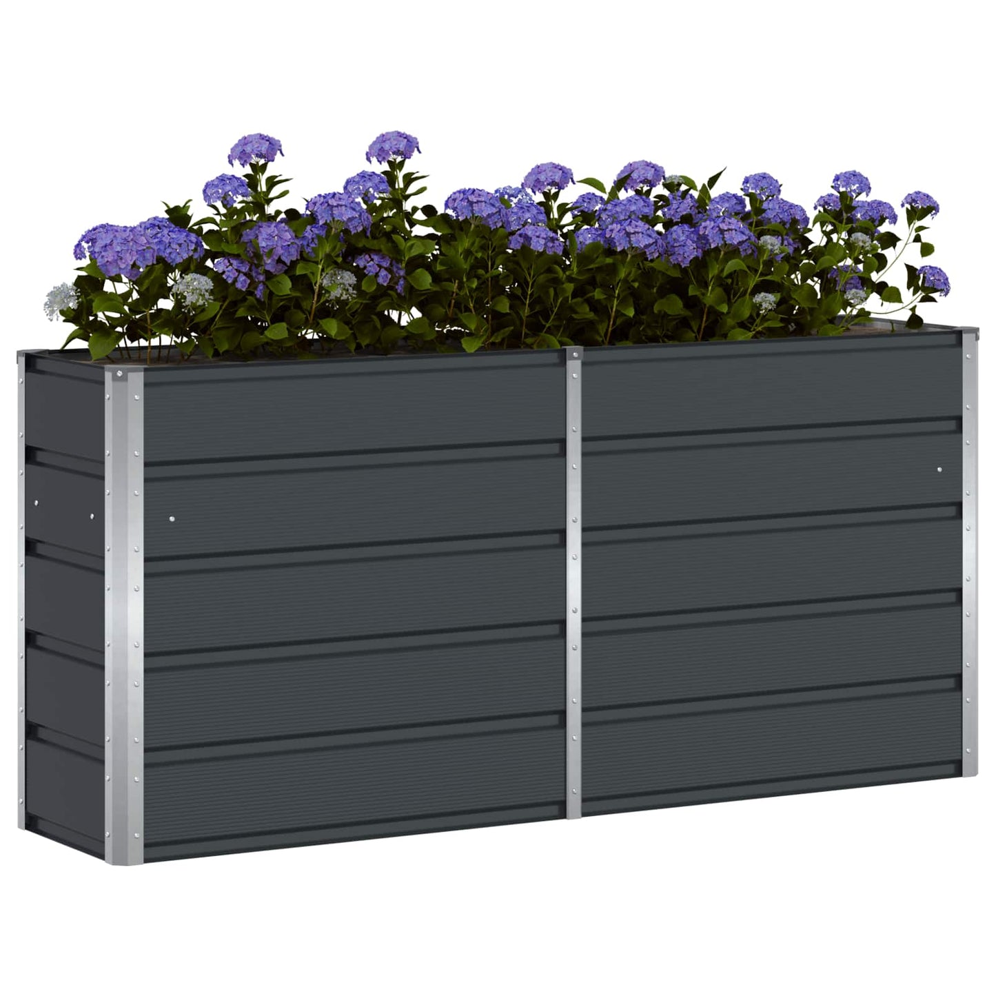 Fioriera Antracite 160 x 40 x 75 cm Acciaio