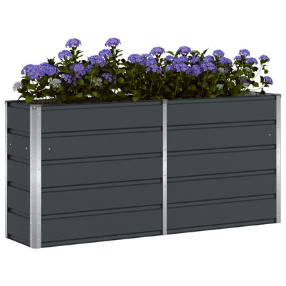 Fioriera Antracite 160 x 40 x 75 cm Acciaio