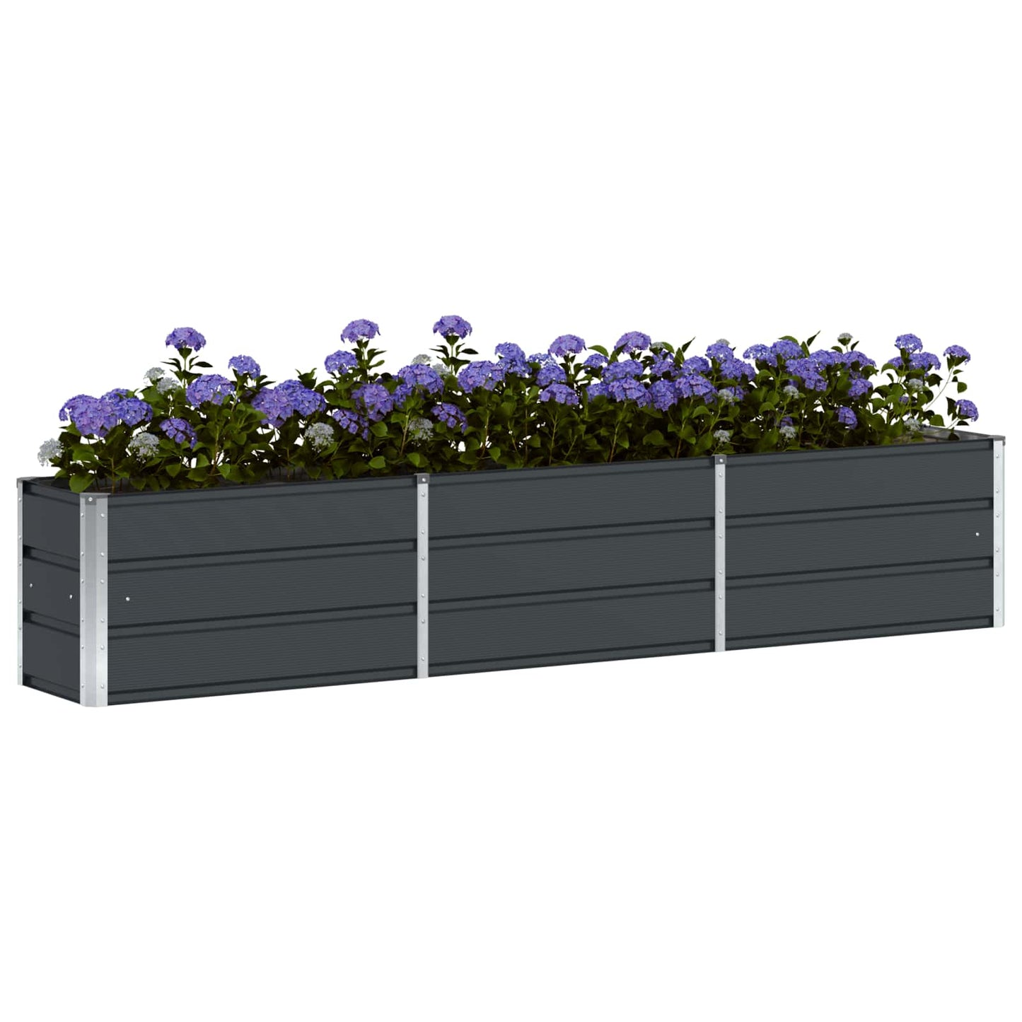 Fioriera Antracite 240 x 40 x 45 cm Acciaio