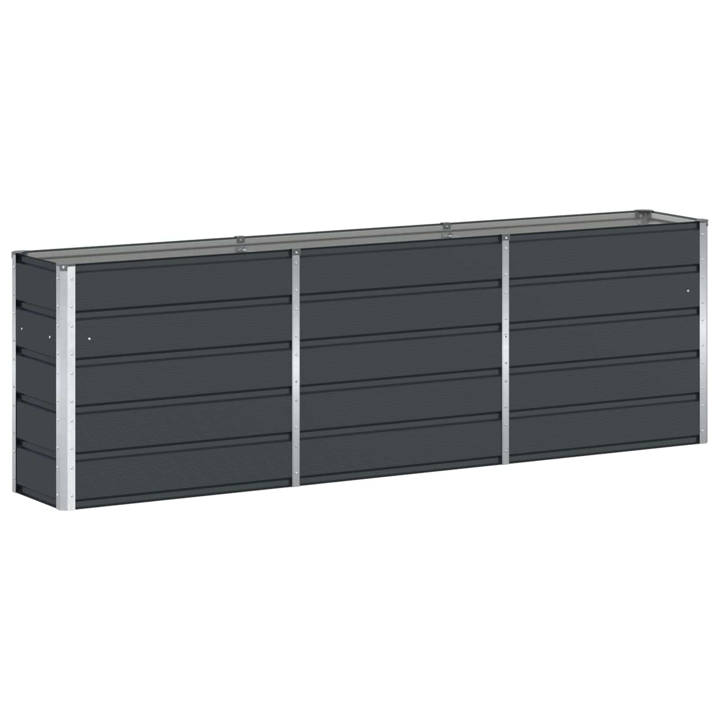 Fioriera Antracite 160 x 40 x 75 cm Acciaio