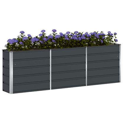 Fioriera Antracite 160 x 40 x 75 cm Acciaio