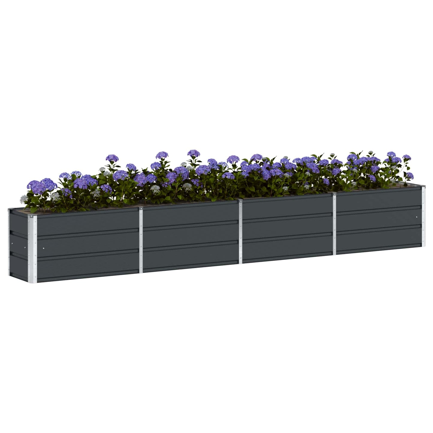Fioriera Antracite 320 x 40 x 45 cm Acciaio