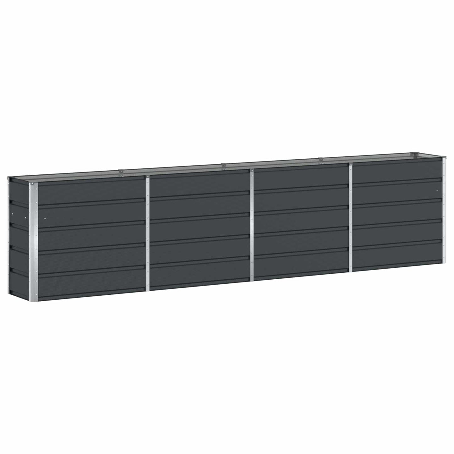 Fioriera Antracite 160 x 40 x 75 cm Acciaio