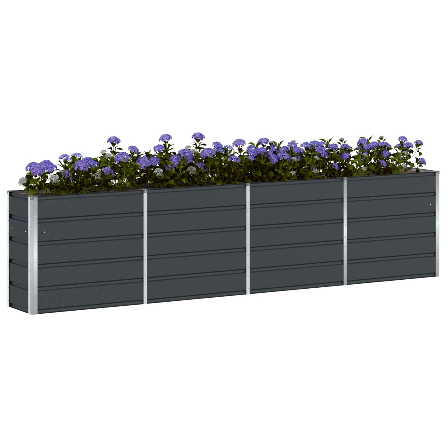 Fioriera Antracite 160 x 40 x 75 cm Acciaio