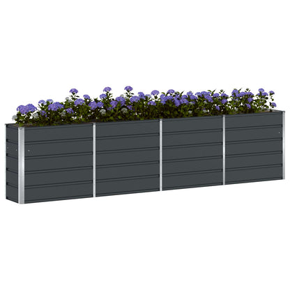 Fioriera Antracite 160 x 40 x 75 cm Acciaio