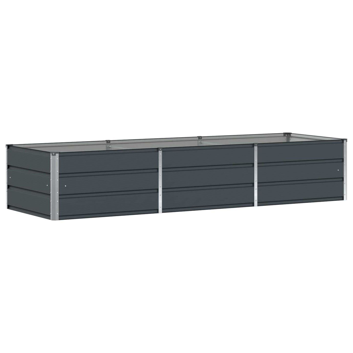 Fioriera Antracite 240 x 80 x 45 cm Acciaio