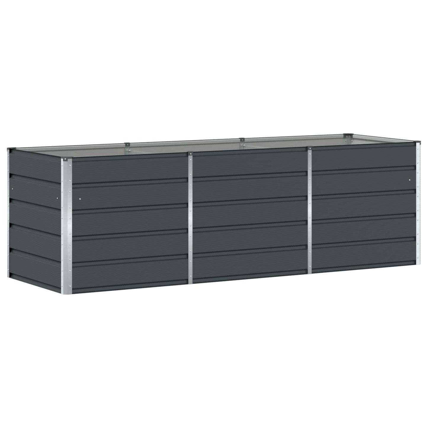 Fioriera Antracite 240 x 80 x 75 cm Acciaio