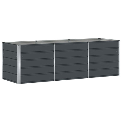Fioriera Antracite 240 x 80 x 75 cm Acciaio