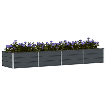 Fioriera Antracite 320 x 80 x 45 cm Acciaio