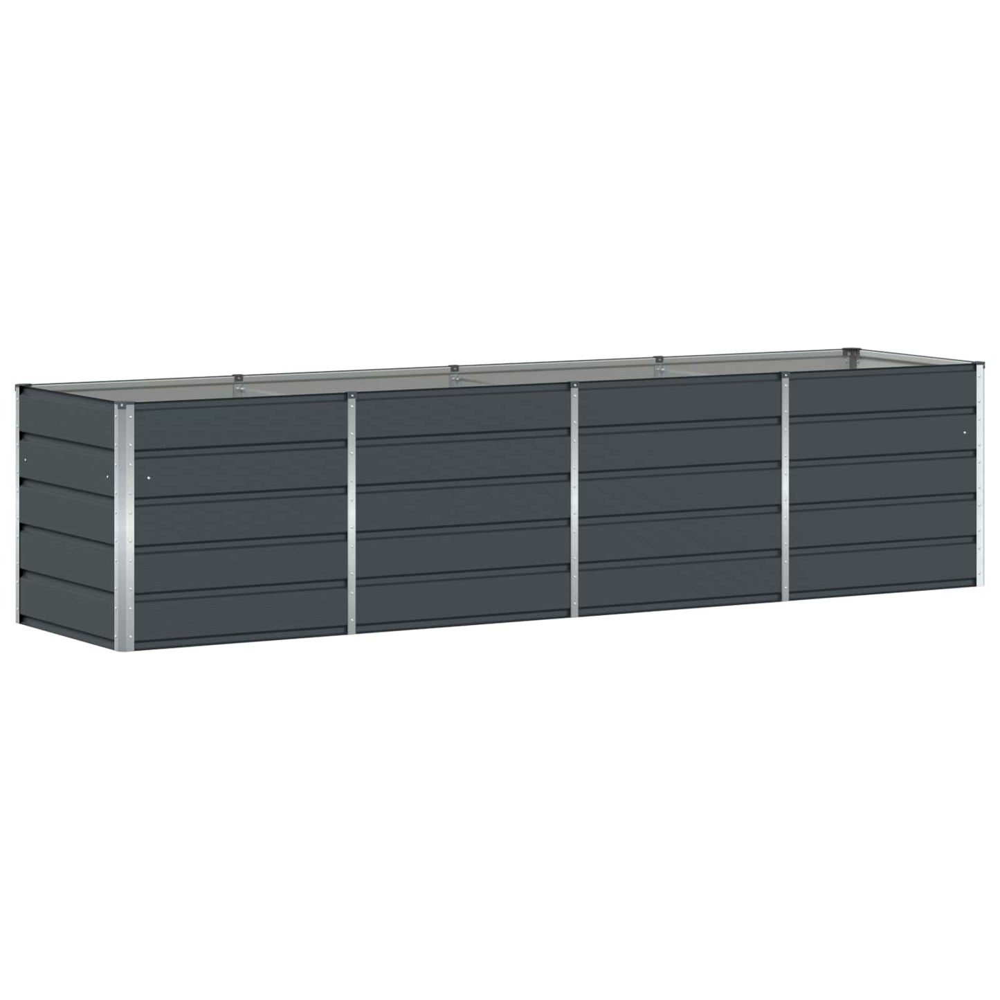 Fioriera Antracite 320 x 80 x 75 cm Acciaio