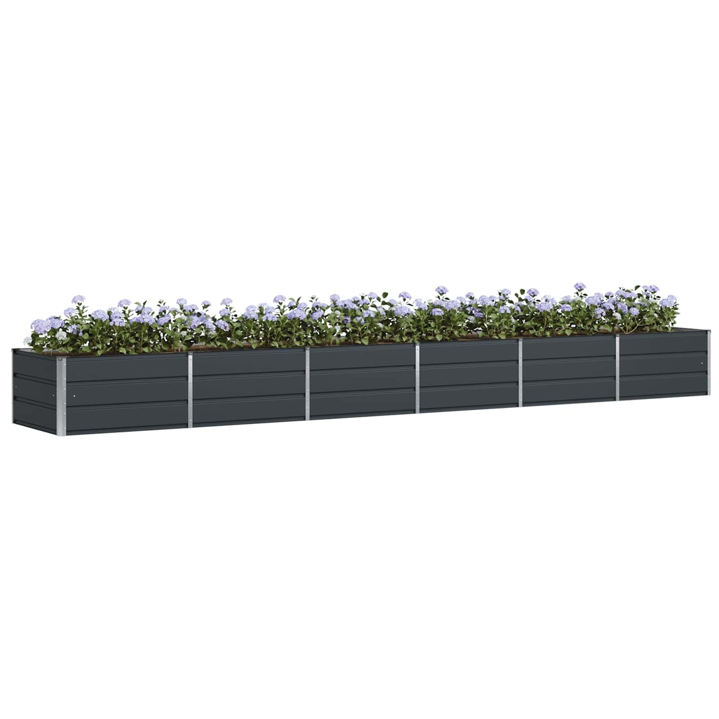 Fioriera Antracite 480 x 80 x 45 cm Acciaio