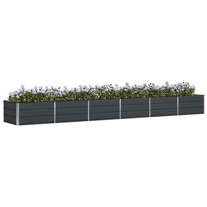 Fioriera Antracite 480 x 80 x 45 cm Acciaio
