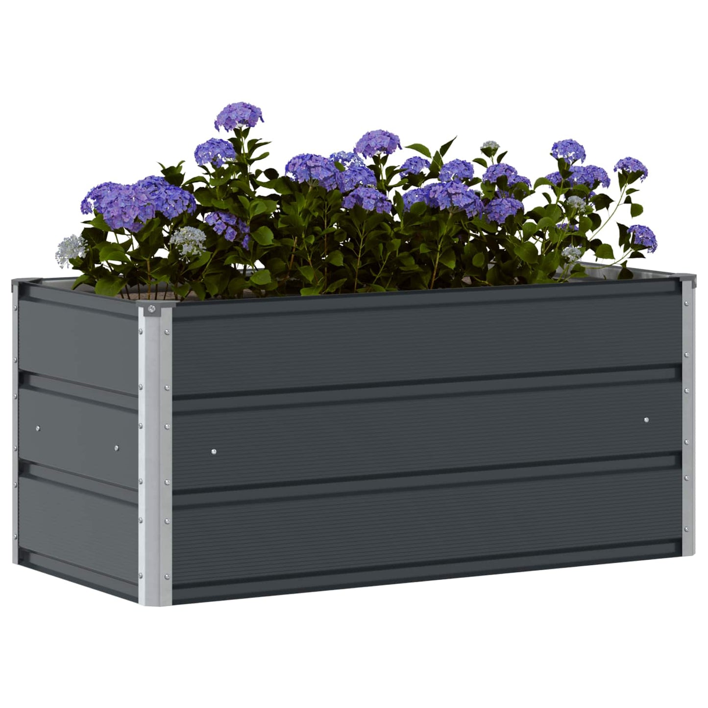 Fioriera Antracite 100 x 50 x 45 cm Acciaio zincato