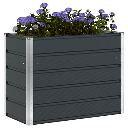 Fioriera Antracite 100 x 50 x 75 cm Acciaio zincato