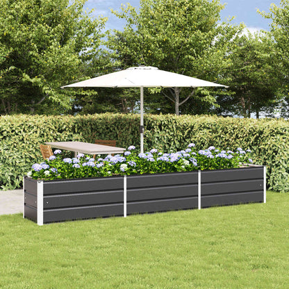 Fioriera Antracite 290 x 50 x 45 cm Acciaio zincato