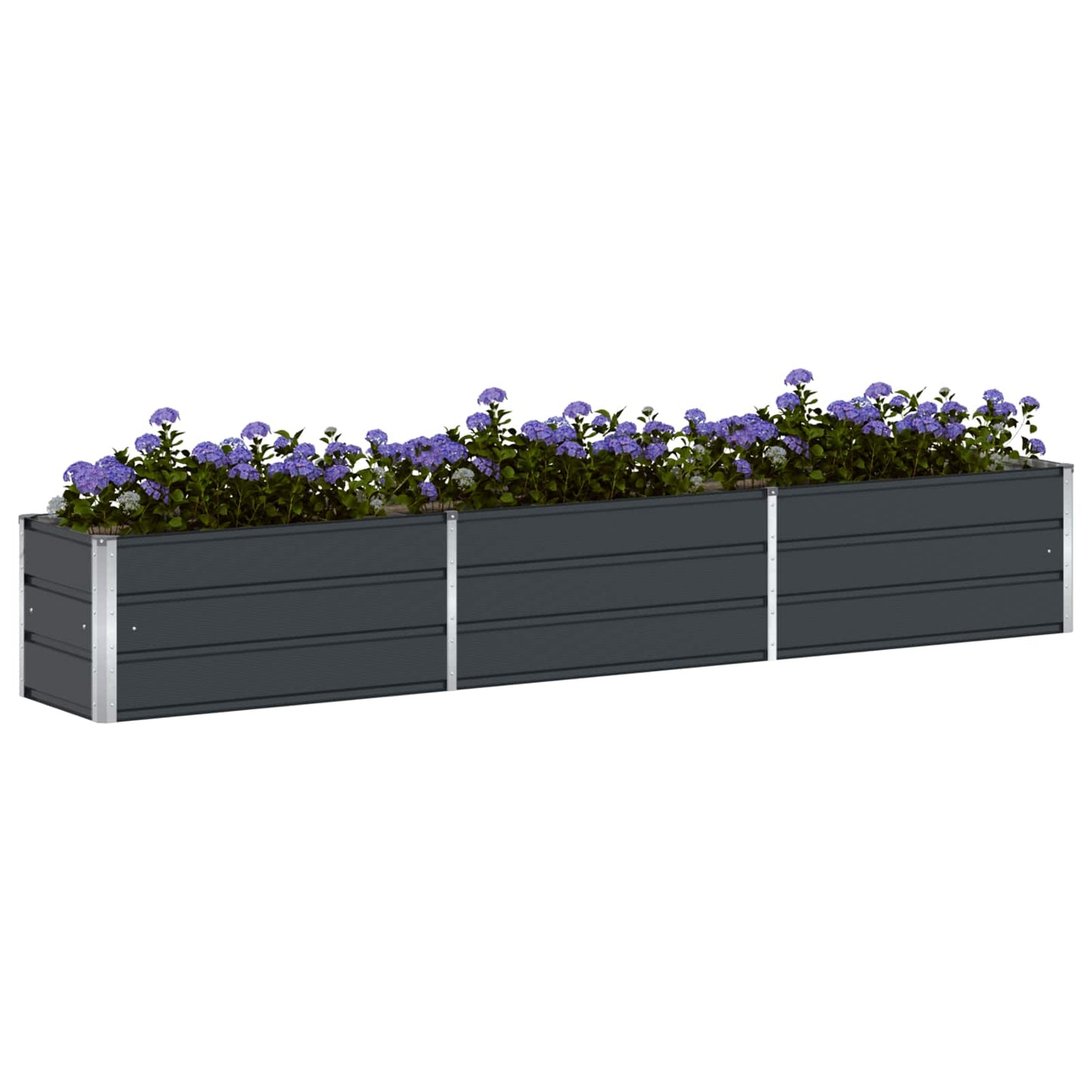 Fioriera Antracite 290 x 50 x 45 cm Acciaio zincato