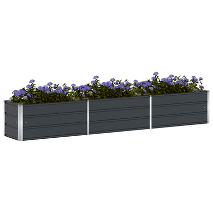 Fioriera Antracite 290 x 50 x 45 cm Acciaio zincato