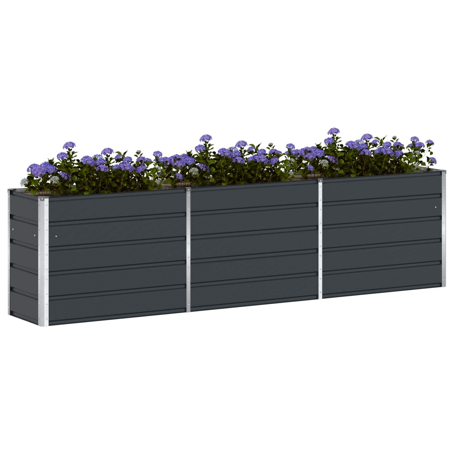 Fioriera Antracite 290 x 50 x 75 cm Acciaio zincato