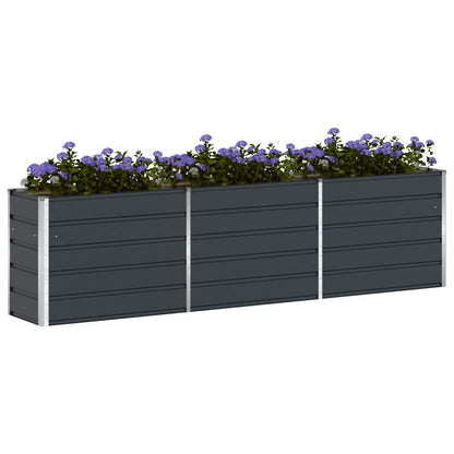 Fioriera Antracite 290 x 50 x 75 cm Acciaio zincato