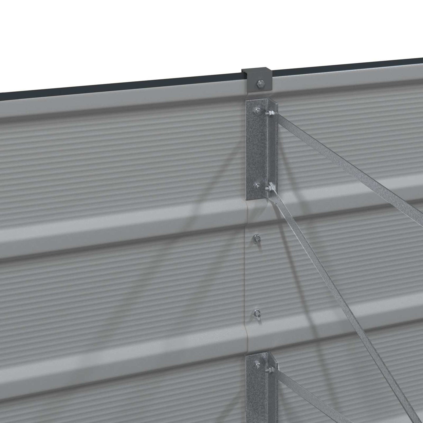 Fioriera Antracite 480 x 50 x 45 cm Acciaio zincato