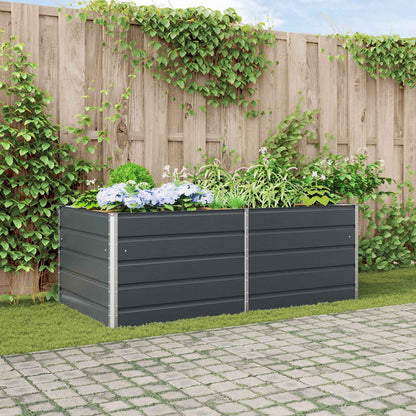 Fioriera Antracite 195 x 100 x 75 cm Acciaio zincato