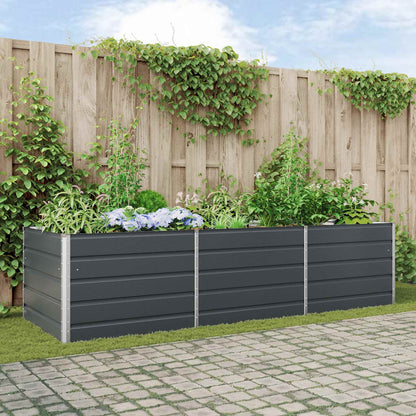 Fioriera Antracite 290 x 100 x 75 cm Acciaio zincato