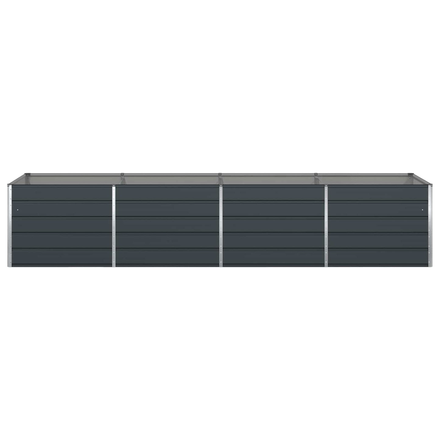 Fioriera Antracite 385 x 100 x 75 cm Acciaio zincato