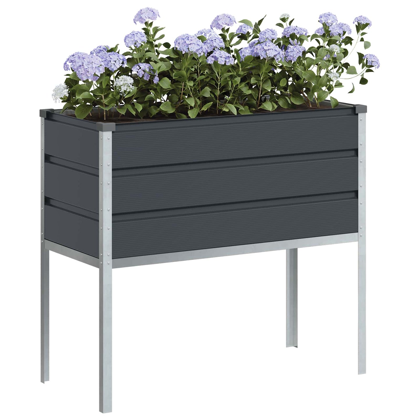 Fioriera Antracite 100 x 45 x 90 cm Acciaio zincato