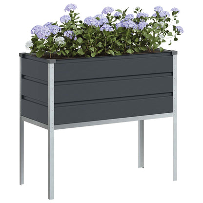 Fioriera Antracite 100 x 45 x 90 cm Acciaio zincato