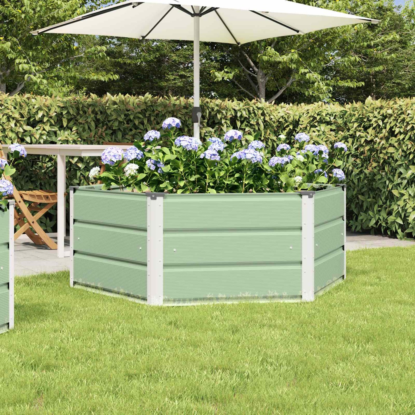 Fioriera Verde Pastello 129 x 129 x 45 cm Acciaio