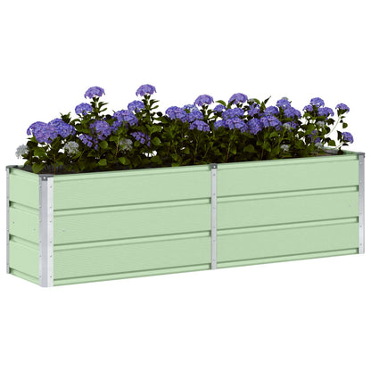 Fioriera Verde 160 x 40 x 45 cm Acciaio