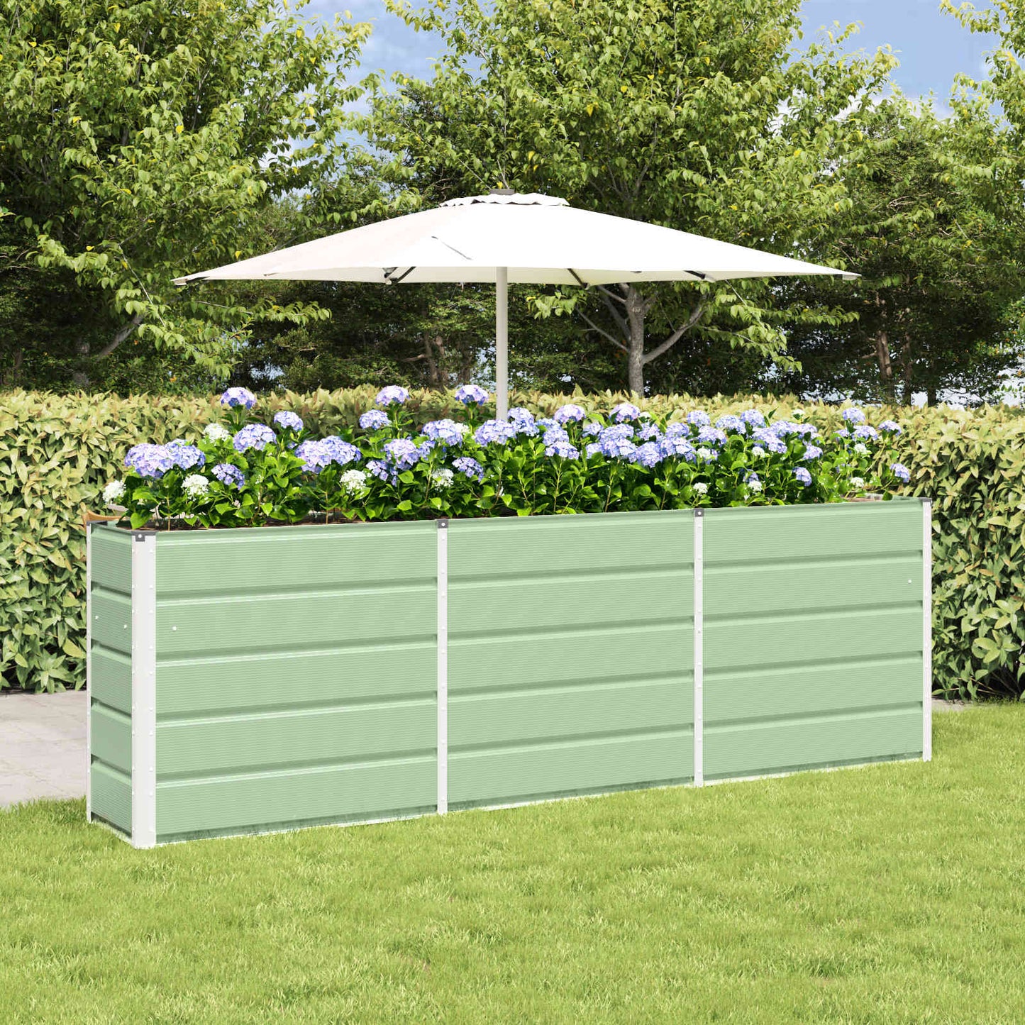 Fioriera Verde 160 x 40 x 75 cm Acciaio